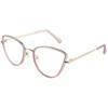 Anti Blue Light Fashionable Metal Cat Eye Flat Mirror  New Ins Style Casual Trendy Cool Eyeglass Frame 81049