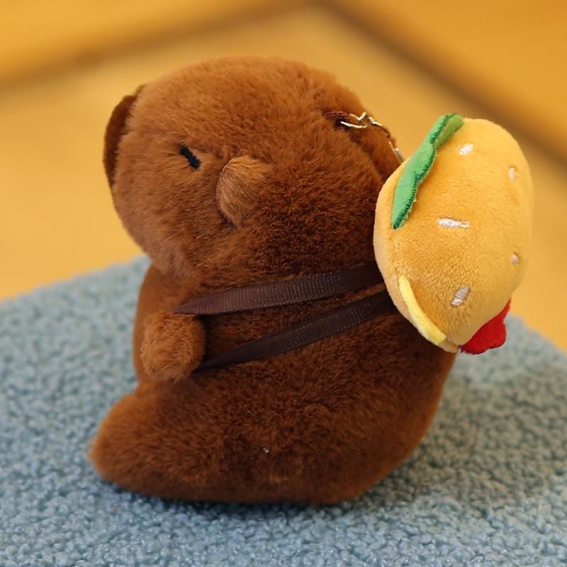 Cartoon Capybara Plush Keychain Pendant Bag Hanging Decoration Accessories Cute  Stuffed Doll Toy Keyring Kids Gift