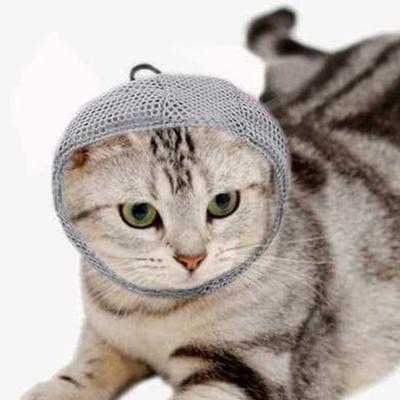 Nefes Alabilen Ayarlanabilir Kedi Başlığı Evcil Hayvan Bakımı İçin Isırmayı Önleyici Başlık Bakım Tırnak Kesimi İçin