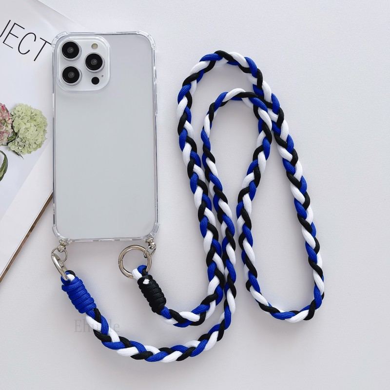 

Crossbody Strap Neck Cord Case for Samsung Galaxy S24 S23 S22 Ultra S21 Plus S20 FE Note 20 Shockproof Braid Lanyard Clear Cover Samsung S21&case and lanyard