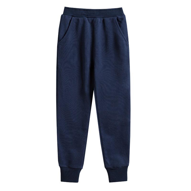 

Thickened Children s Velvet Sweatpants - Pure Cotton, Cuffed, Solid Color, Silver Fox Velvet, for Small to Large Sizes 90 cm