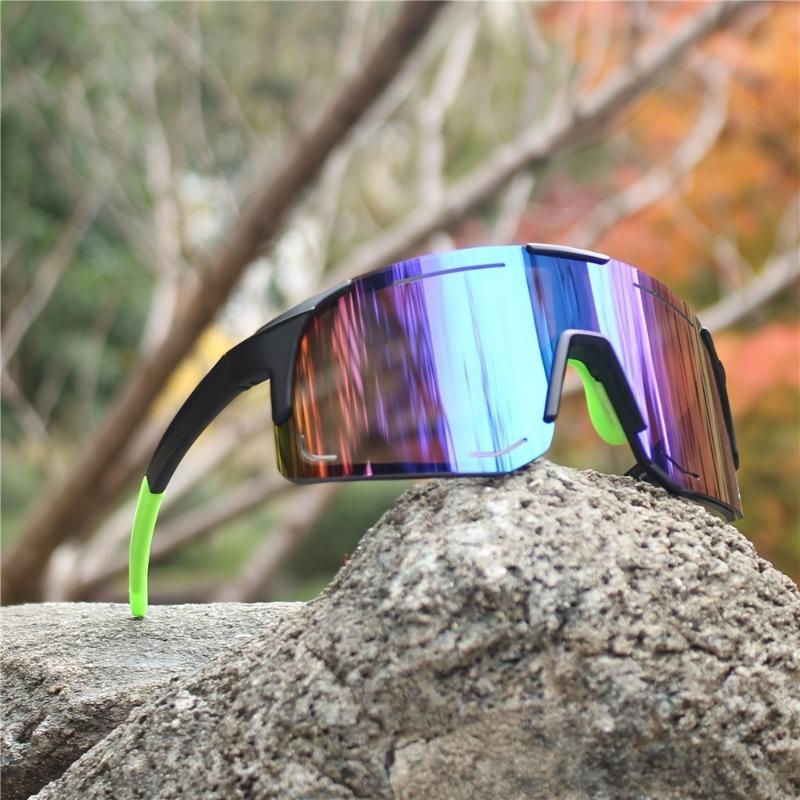 Men Women'S Cycling Glasses Mixed Color PC Polycarbonate Frame and Lens Outdoor Cycling Goggles for Mountain Bike Sport