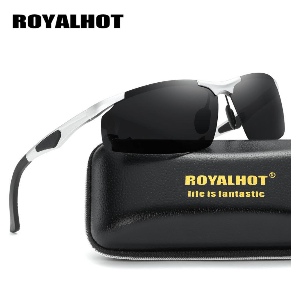 Royalhot Men Women Polarized Aloy Rectangle  Frame Sunglasses  Driving Sun Glasses Shades Oculos Masculino