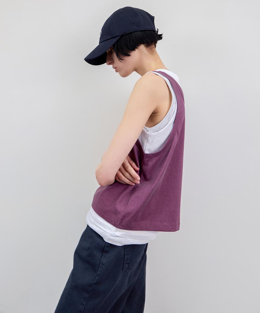 Leuba 3-Way Layered Sleeveless Pack - Dusty Plum