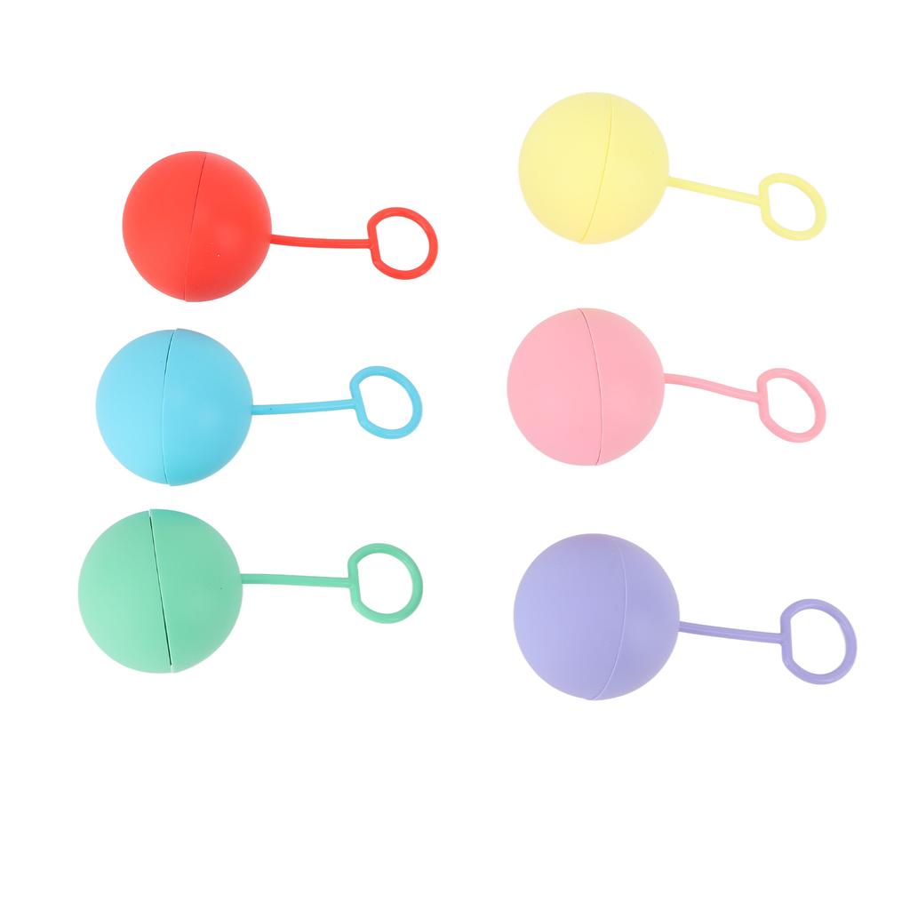 6 Pcs Reusable Water Balloons with Pull Ring Multi Color Water Splash Ball Silicone Water Ball Toys for Children