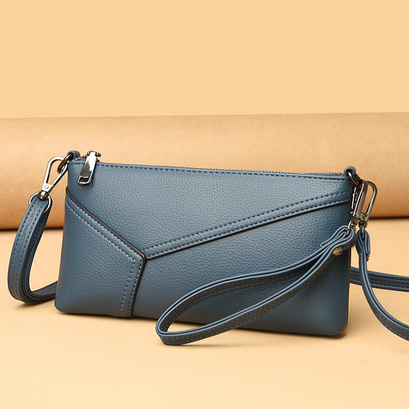 Women's Bag 2025 New Splicing Fashionable Middle-aged Mother's Mobile Phone Change Clutch Bag Simple and Versatile Messenger Bag