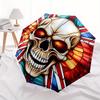 Stained Skull Art: Unique Wall Decor with Vibrant ColorsUmbrella, Portable 3-Fold Compact Umbrella,Christmas Gift ES659