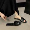 Plus-size summer new women's slippers cross-flat slippers simple slippers