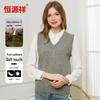 Hengyuanxiang Women's Baby Cashmere V-Neck Vest