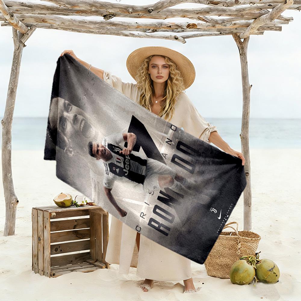 Ronaldo's Portugal Jersey Beach Towel Super Soft & Absorbent Comfortable Lightweight Suitable for Swimming, Gym, Camping, Yoga Vacation
