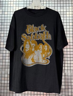 Vintage Black Sabbath Jaren 90 T-shirt, Unisex Zwart Katoenen T-shirt, Maat S-5XL Unisex T-shirt