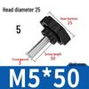 Sexpunkts gummihuvud plastvred bult handtag (M4-M12)