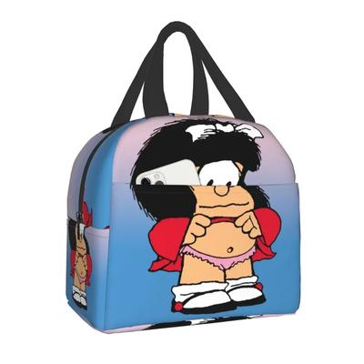 Funny Mafalda Thermal Insulated Lunch Bag Women Quino Comic Resuable Lunch Container for School Office Multifunction Food Box