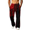 Men's Loose Wide Leg Jogger Pants with Pockets, Hunting Casual Pants Halloween Print