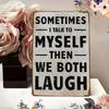Vintage Self Talk Funny Metal Tin Sign 8x12 Wall Decor Garage Bar Cafe