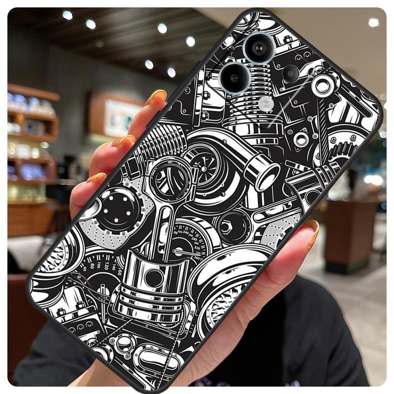 Automobile Spare Parts Car Engine Case For Xiaomi Redmi Note 13 12 9 10 11 14 15 Pro Plus Cover For Redmi 14C 10C 12C 13C 15 C
