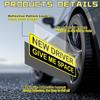 3Pcs Magnetic Student Driver Stickers,  Theme, Plastic Material, Metal Surface, Car Bumper Decals
