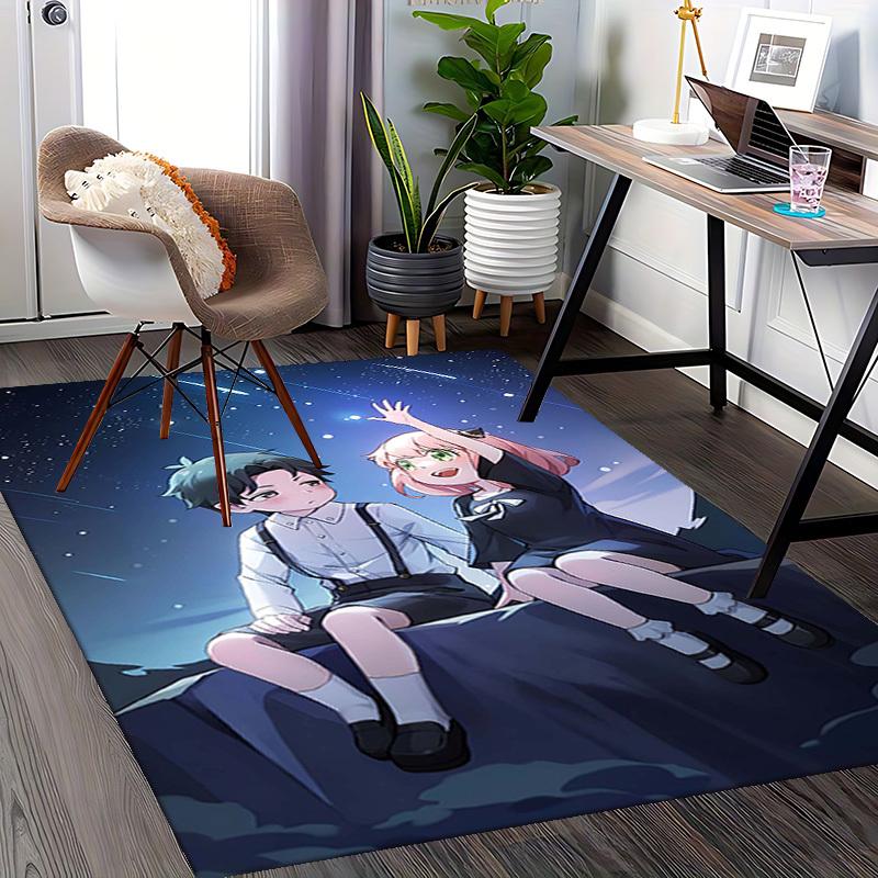 1pc Anime Cartoon Design Office Chair Mat - Seasonal Gift, Suitable for Home Decor, Living Room, Bedroom, Game Room & Dormitory Carpet (Kawaii Charact