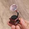 Dollhouse Mini Retro Gramophone Miniature Phonograph Record Simulation Gramophone Handicrafts Home Model Toys Decor
