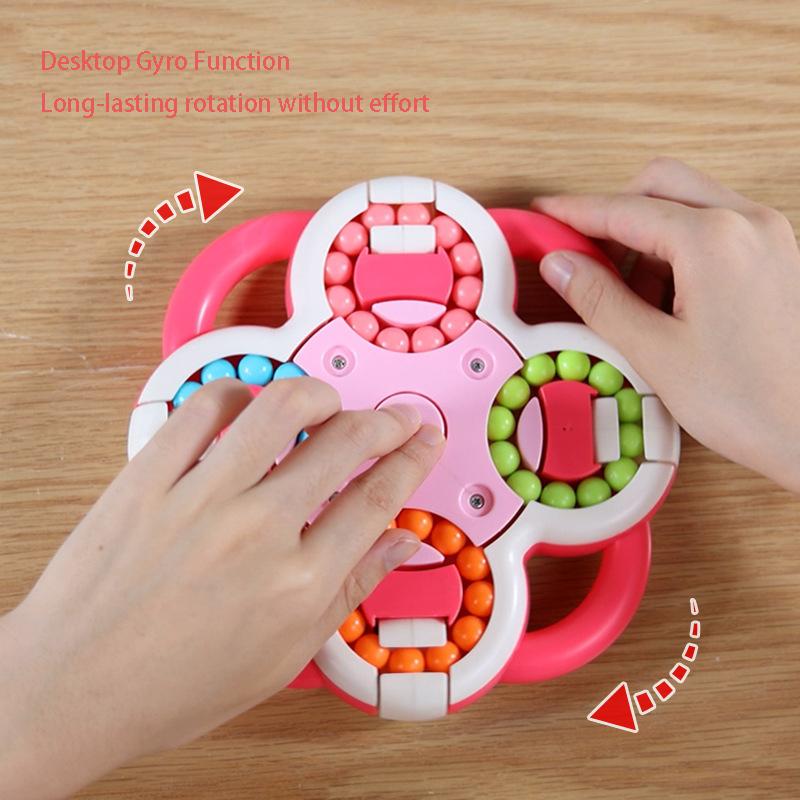 Color Magic Beans Cube Fingertip Toys Anti-stress Spinner Brain Teaser Maze Puzzle Interactive Game for Adults Kids Cubo Magico