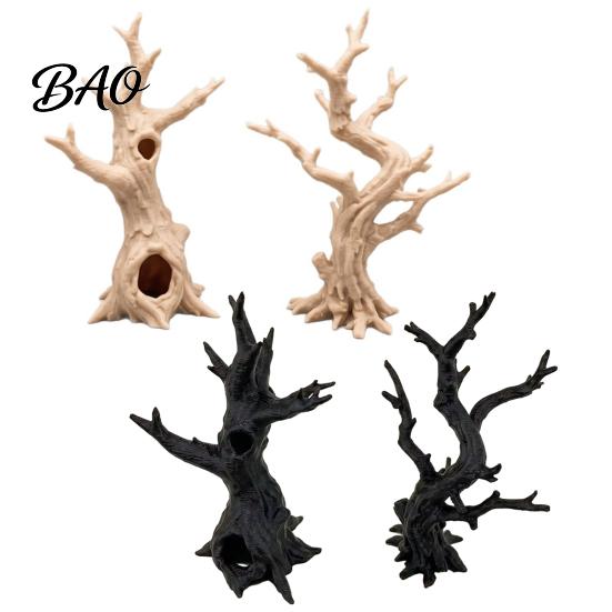 Reptile Hideout Cave 2Pcs 3D Printed Jumping Spider Tree, Hiding Cave, Hermit Crab Climbing Decor for Layered Ecological Tank Decoration Habitat