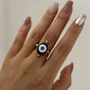 Stainless Steel Chunky Wide Rings for Women Vintage Gold Color Geometric Spiral Line Finger Ring Charms Waterproof Jewelry