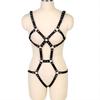 Sexy  Bondage Bra Garter Stocking Cage Belts Gothic Leather Harness Set Women Sexy Lingerie Erotic Thigh Suspenders Fetish
