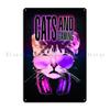 Cats And Gaming Poster Metal Plaque Design Wall Cave Wall Decor Kitchen Design Tin Sign Poster