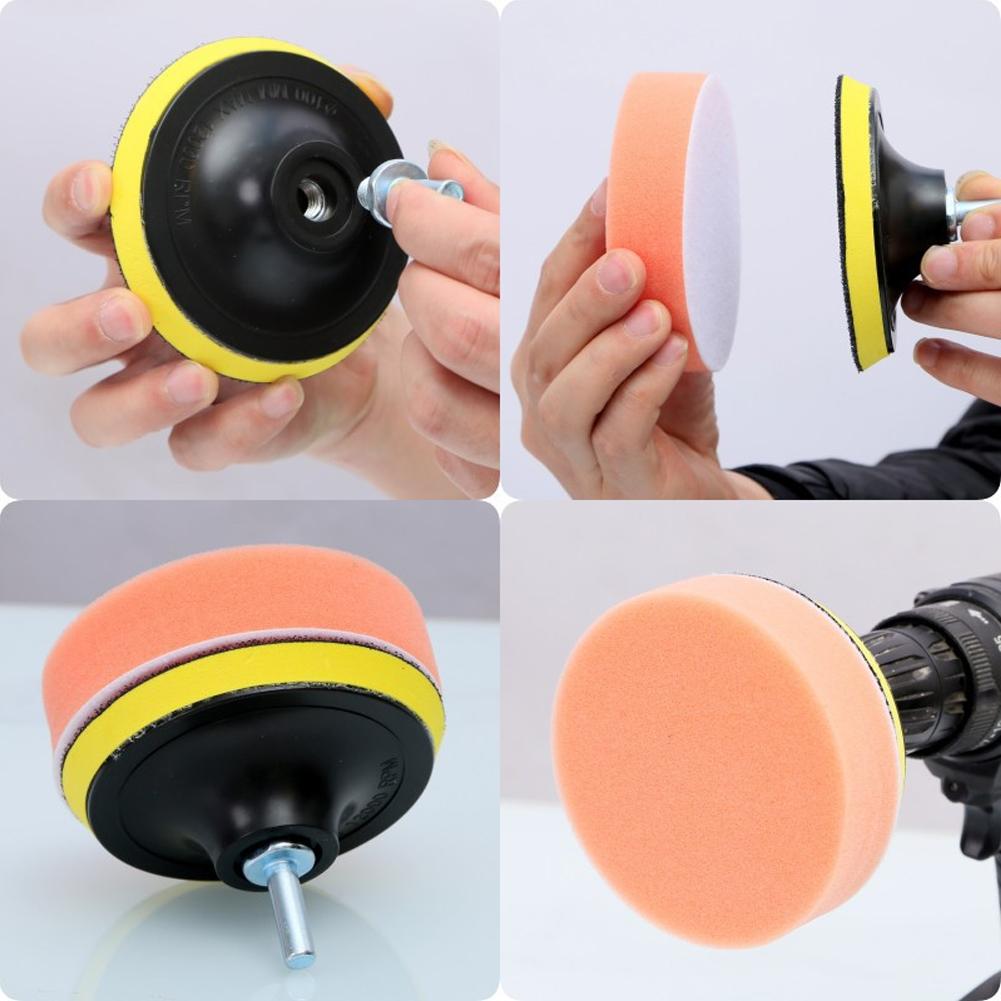 3/4/5 Inch Car Polishing Sponge Pads Kit Drill Car Polisher Wool Polishing Machine Wax Pad Foam Pad Buffer Kit for Auto Cleaning