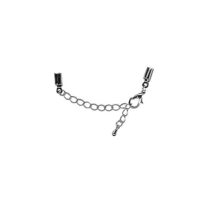 Fermoir carabinier avec chainette 2mm Argenté