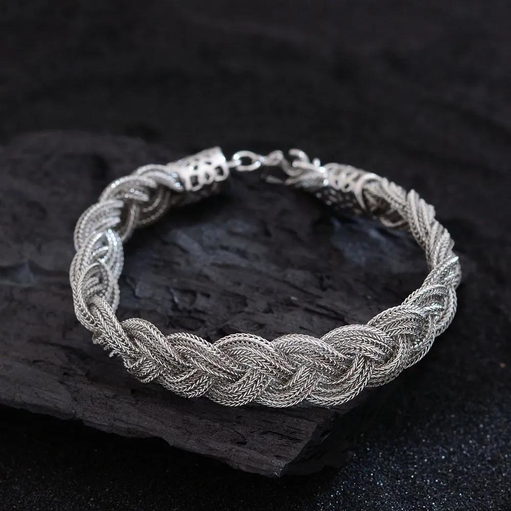 

Europe and America Fashionable and High-end New Trendy Item Ins Style Twist Bracelet 22CM срібний