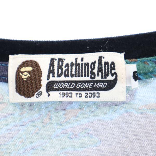 A Bathing Ape Сделано в Японии Общий принт Футболка с коротким рукавом L Poke T Мужская Б/У