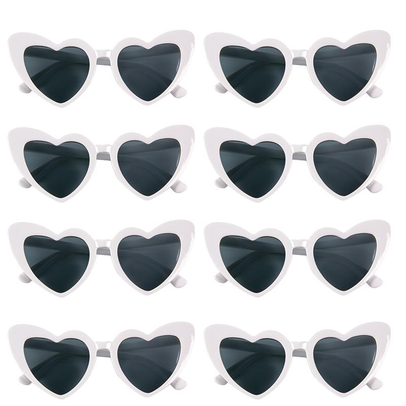 6/8pairs Vintage Heart Shaped Sunglasses Bachelorette Bride Bridesmaid glasses Wedding Bridal Shower Decor woman Hen party gifts 5