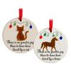 Sea Glass Art Animal Ornament Handmade Hanging Sea Glass Dog/Cat/Horse Ornament for Christmas Tree Coastal Home Decor Pet Memorial Gift for Pet Lovers