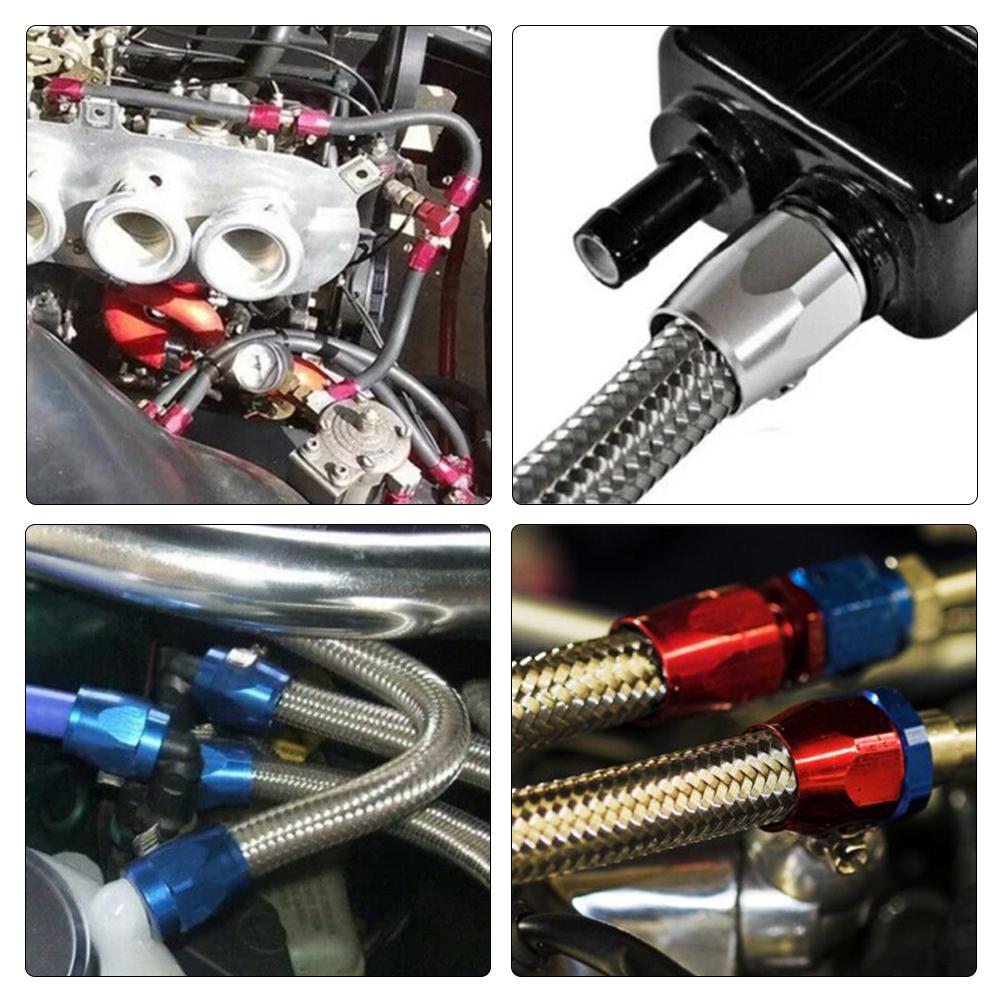 1pcs Hose Clamp AN4 AN6 AN8 AN10 AN12 Fuel Pipe Clip Oil Water Tube Hose Fittings Finisher Clamps Hex Finishers