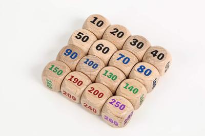 TOYGER Damage Dice, Compatible with Pokemon Card Game, Damage Can Substitute, Pack of 16, Wooden