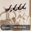 Off-White Walnut No-Punch Wall-Mounted Coat & Hat Rack