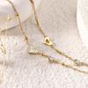 316L Stainless Steel Gold Plated Heart Love Anklets For Women Girl New Trend Multi-layer Chains Non-fading Jewelry Gift Party