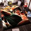 "Anime Battle Scene Carpet with Titans Print, Dark Room Decoration" Suitable for Use As an Anti-slip for Living Room Bedroom Sofas