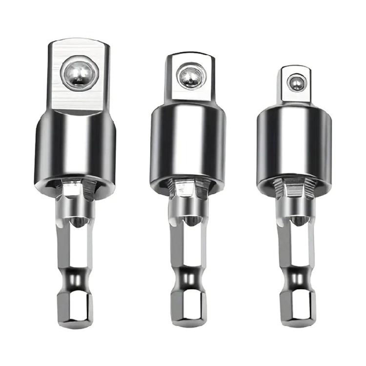 3Piece/Set 360 Degree Rotating Drill Socket for Improved Work Efficiency In Various Repair Task Efficient Screw Handling