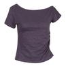 Shop   Women BoaT Neck Side Banding Unbalanced ShorT Sleeve T shirT Dai Wsh 2134