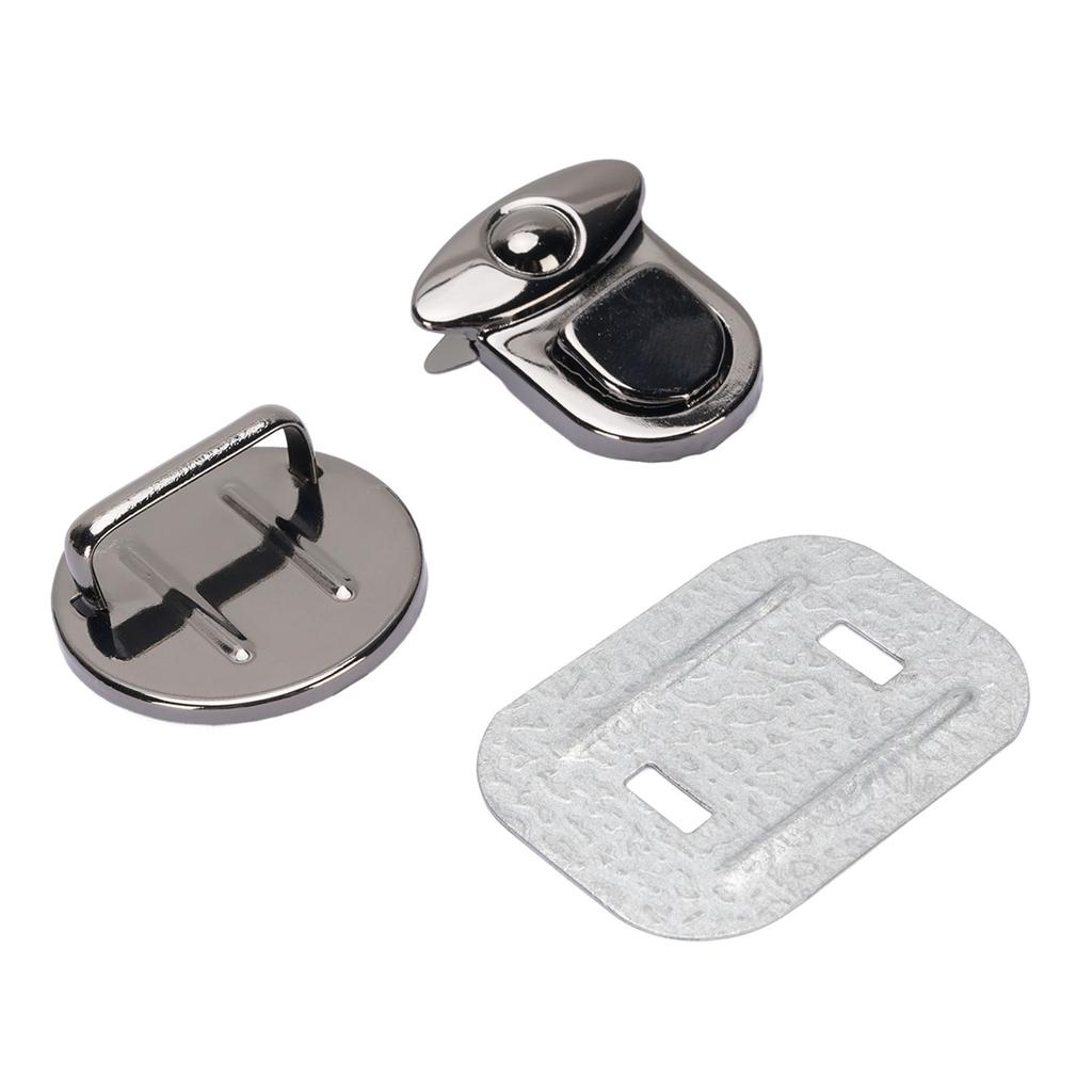 10 Sets Tuck Lock Clasp Catch Silver Black 25mm Wide Duck Tongue Lock with 30x39mm Base Plate for