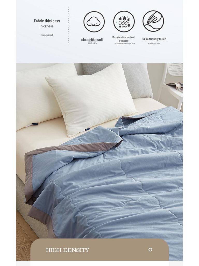Class A Xinjiang Cotton Summer Quilt: Pure Cotton Cool, Machine Washable, Air Conditioning Friendly, Single Thin Cover and Lining