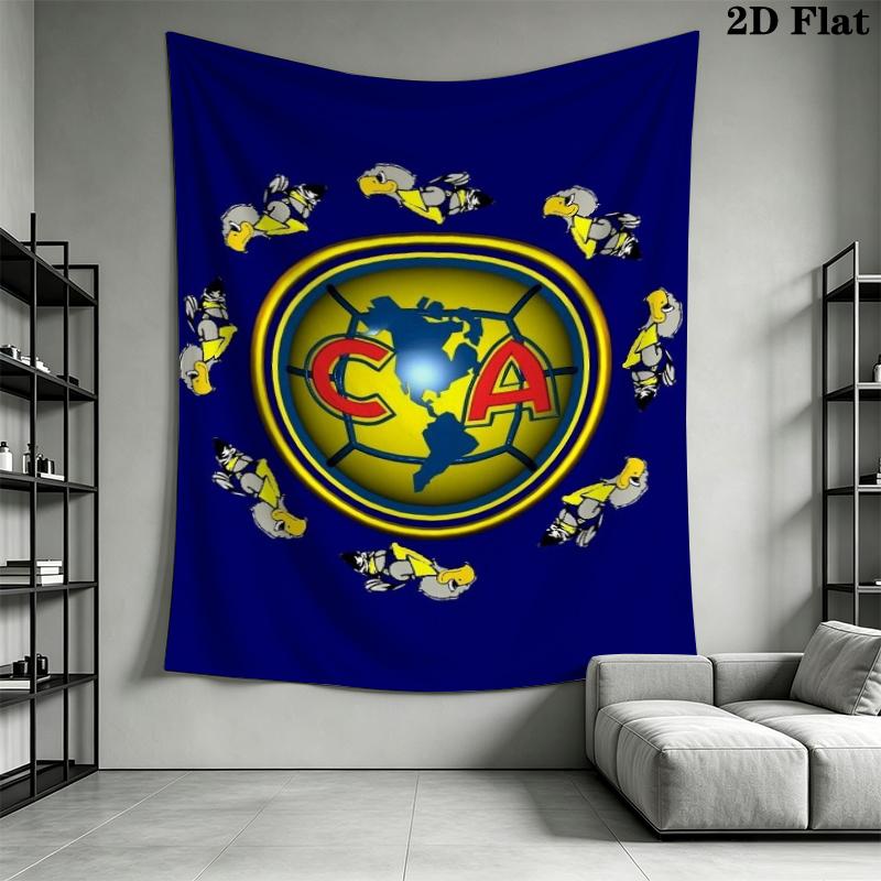 American Soccer Clubs cool Wall Tapestry Aesthetic Wall Hanging Printed Fabric Blanket Decorative Tapestries for Bedroom Living Room Home Decor