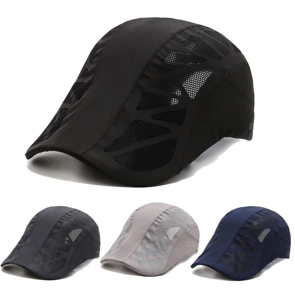 Quick-Drying Breathable Mesh Cap Letter Printed Baseball Cap Unisex Newsboy Cap Golf
