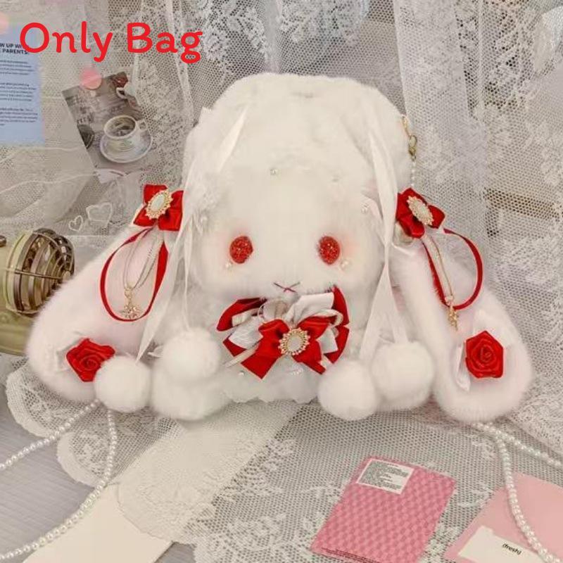 Lolita Plush Bunny Bag With Bow For Daily Use And Collectors Style