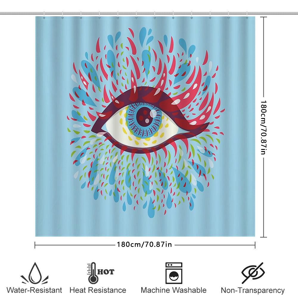 Eye Pattern Shower Curtain Artistic Gothic Decor Washable Bathroom Set Modern Abstract Home Textile Wall Hanging