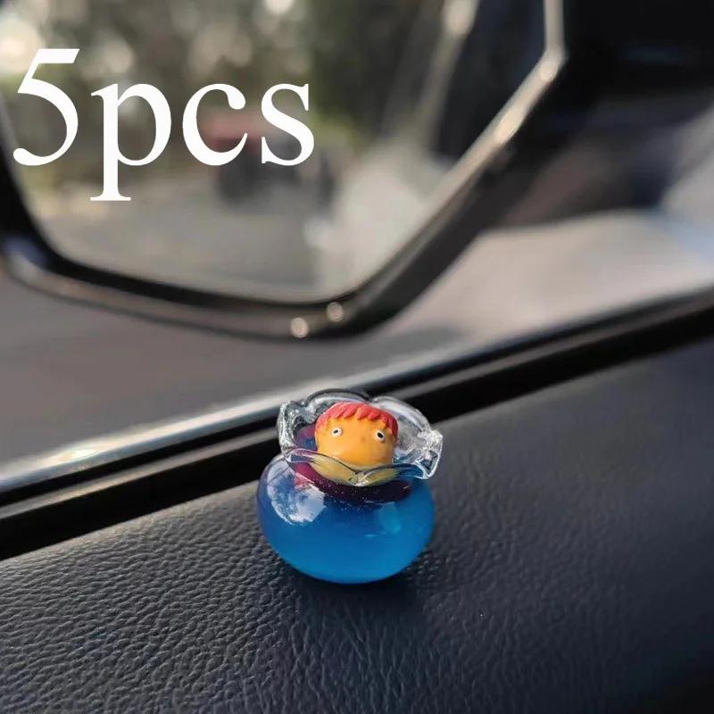 5/10pcs Luminous Mini Resin Garden Decoration Outdoor Patio Lawn Yard Fish Tank Potted Plants Car Ornaments Car Dashboard Toys