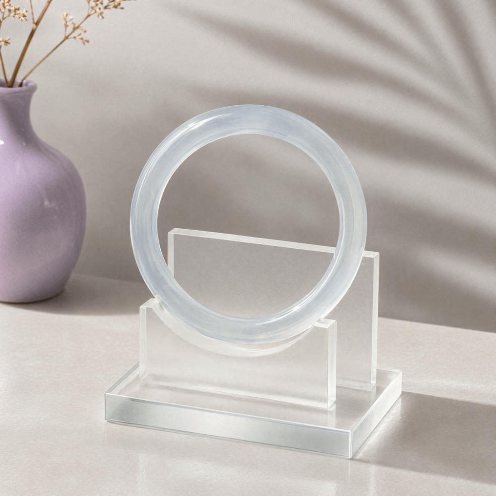 Transparent Stone Bracelet Bangle Ice-Type Agate Chalcedony Bracelet Jadeite Bangle Bracelet Men