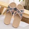 Four Seasons Women's Linen Deodorant Anti-slip Indoor/Outdoor Silent Slippers